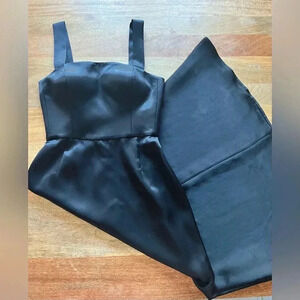 Post Meridiem Black Corset Midi/Maxi Dress  | Size M